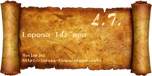 Leposa Tímea névjegykártya
