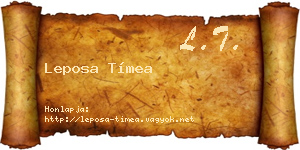 Leposa Tímea névjegykártya