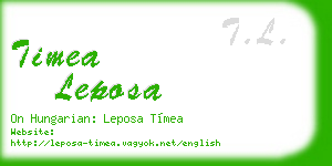 timea leposa business card